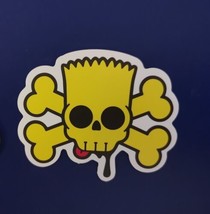 Bart Simpson Crossbones Humor Sticker For Skateboard Phone Guitar Ect - $4.00