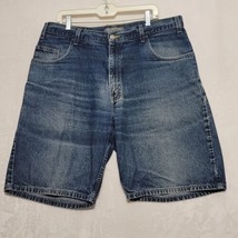 Levis Silver Tab Denim Shorts Mens 38 Blue Loose Fit Wide Leg VINTAGE Y2K 2002 - £32.92 GBP
