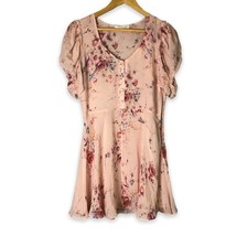 LoveShackFancy Cora Duchess Pink Floral Silk Georgette Mini Dress Small ... - £151.23 GBP