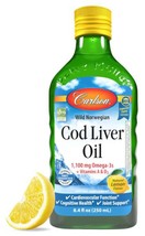9/28 Carlson - Cod Liver Oil, 1100 mg Omega-3s, Liquid Fish Oil Suppleme... - $684.13 MXN