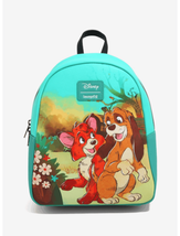 Loungefly Disney The Fox And The Hound Teal Mini Backpack - £39.95 GBP