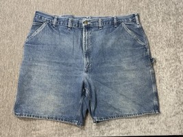 Carhartt B28 DST Denim Shorts Mens 46 (45&quot;) Relaxed Utility Carpenter Ba... - $24.74
