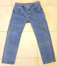 Levi&#39;s 501 Blue Jeans-38x34-Men&#39;s-Button Fly - $37.39