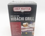 Mini Japanese Hibachi Grill Indoor Smores Maker Wooden Base Cast Iron Gr... - $29.99