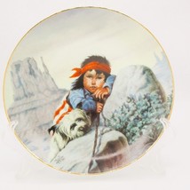1992 Perillo Children of the Prairie Daydreamers Boy Dog  Ltd Ed Plate  ... - $6.44
