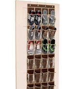 24 Pockets - SimpleHouseware Crystal Clear Over The Door Hanging Shoe Or... - £12.53 GBP+