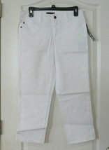 Dana Buchman Cropped  Straight Leg Jeans  NEW WHITE Women&#39;s Sz 4 NWT MSR... - $384.09 MXN