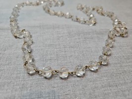 Vintage Large Crystal Replica Bead Rope Style Necklace, 39&#39;&#39; - £7.43 GBP
