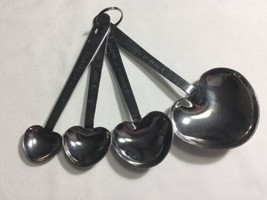 Kate Aspen Set of 4 Heart Shaped Stainless Measuring Spoons - £2.97 GBP