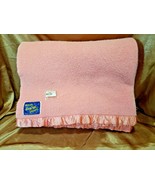 Vintage Witney Buybye&#39; Brand Blankets Pink Satin Trimmed 80 x 96 in Wool... - $143.34
