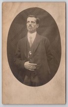 RPPC Rough Gentleman Studio Portrait Postcard M27 - £6.29 GBP