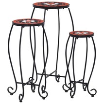 Table Set of 3 Terracotta and White Iron tube and ceramic tile - $2,746.95 MXN