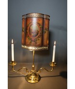 Baldwin Bouillotte Lamp two lights + Dual Candle Holders - Hand Painted ... - €861,72 EUR