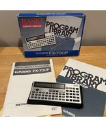 Vintage CASIO FX-700P Pocket Computer Calculator Books Tested New Batteries - $148.49