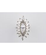 3.75 Carat Marquise Diamond 14k White Gold Cocktail Ring w/ Bezel Size 6.25 - $26,334.20