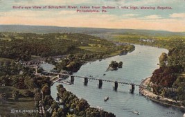 Birds-Eye View Schuylkill River Philadelphia Pennsylvania PA Postcard D45 - £2.39 GBP