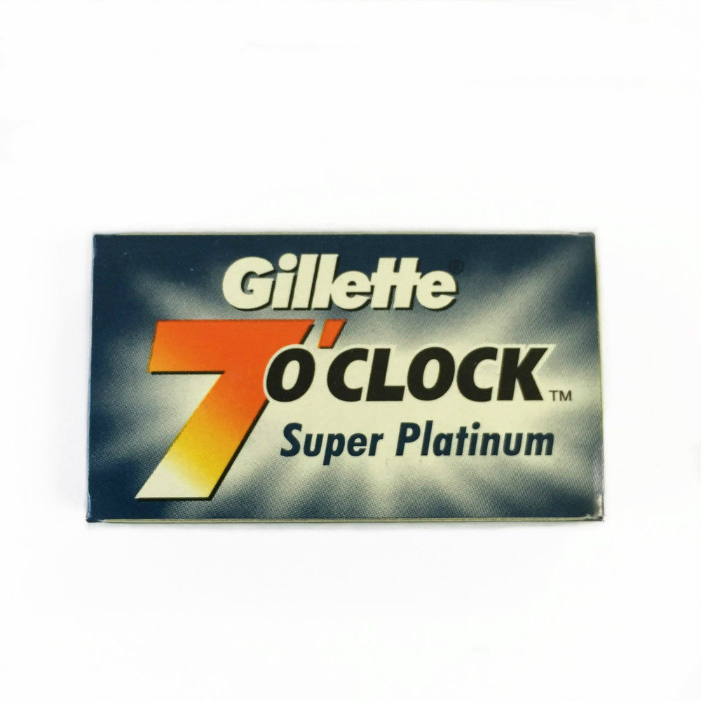 50 pcs Gillette 7 'O' Clock Super Platinum Double Edge Razor Blades by Original - $14.84