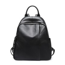 Natural Leather Women&#39;s Backpack Panelled 100% Leather Fashion Travel Backpack H - £77.42 GBP