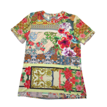 NWT Johnny Was Catalina Block S/S Crew Neck Tee Floral Jersey Top S $98 - $91.08