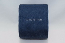 Louis Vuitton Navy Blue Travel Watch Case Storage Box Authentic Suede 20... - £64.42 GBP