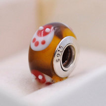  Golden Ladybug Murano Glass Charms Beads For European Bracelets - £7.96 GBP
