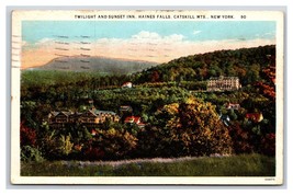 Twilight and Sunset Inn Catskill Mountains New York NY WB Postcard N23 - £1.52 GBP