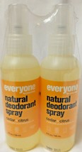 2 Pack EO Everyone Natural Deodorant Spray Cedar + Citrus 4 oz. Each - £19.87 GBP