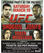 UFC 128 SHOGUN Vs JONES @ PALMS  Vegas Boxing Card - £3.95 GBP