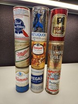 Lot Of 9 Vintage Metal Empty Beer Cans Pictured #20 - £10.56 GBP