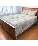 Pottery Barn Camilla Floral Medallion Linen Blend Duvet Cover Pillow Sha... - $207.72 CAD
