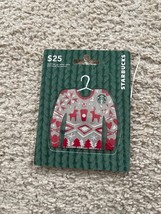 2017 Starbucks Card Ugly sweater Christmas Holiday Hanger Mint New Unused - $3.95