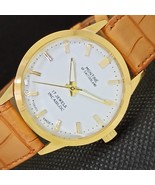 GOLD PLATED VINTAGE MONTINE 17J INCABLOC WINDING SWISS MENS WATCH a28540... - $25.00