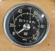Vintage 1960s Saab 96 Speedometer  Odometer Gauge Two Stroke 12V - $185.72