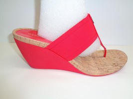 Bcbg Bcb Generation Size 9.5 M Marinaa Red Wedge Heel Sandals New Womens Shoes - £94.15 GBP