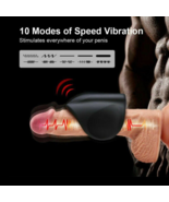 Vibrating Penis Extension Sleeve Cock Girth Ring Sheath Enhancer Couple ... - €11,36 EUR