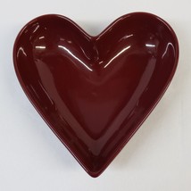 Pampered Chef Simple Additions Heart Shaped Dish Bowl in Cranberry Red NIB - £7.16 GBP