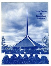 Your Guide to Columbus Indiana Brochure &amp; Map  I M Pei Saarinen Girard  1970&#39;s - £21.92 GBP