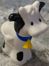 Fisher Price Little People Black and White Farm Cow with Bell - $2.95