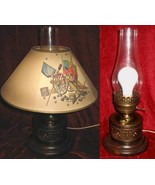 Vintage Brass Eagle Electric Hurricane Oil Table Lamp - £48.06 GBP