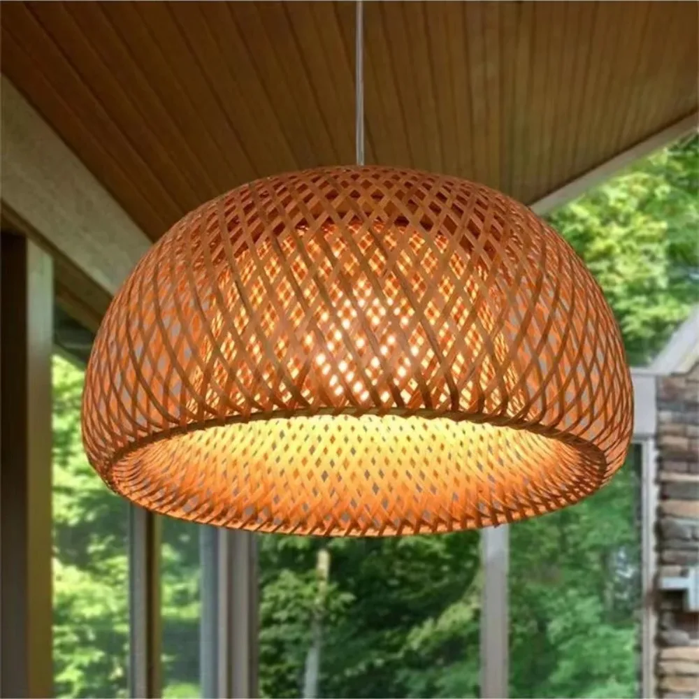 Wooden Pendant Lamp Countryside Style Chinese Simple Chandelier Using fo... - $37.67+