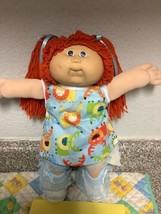 VERY RARE Vintage Cabbage Patch Kid Girl Red Hair Blue Eyes Head Mold #14 1986 - £307.69 GBP
