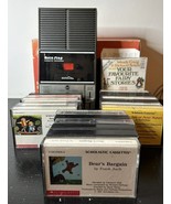 Vintage HGS CR-1200 Cassette Tape Recorder + 21 Cassettes + Travel Bag! - $77.14 CAD