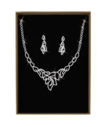 3W1420 - Rhodium Brass Jewelry Sets with AAA Grade CZ  in Clear - $190.48 CAD