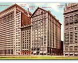 Row Of Buildings on Michigan Avenue Chicago Illinois IL UNP DB Postcard P22 - £3.10 GBP