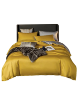 Anyhouz Bed Sheet Yellow Light Grey Ultra Soft Luxury Egyptian Cotton Be... - $245.90