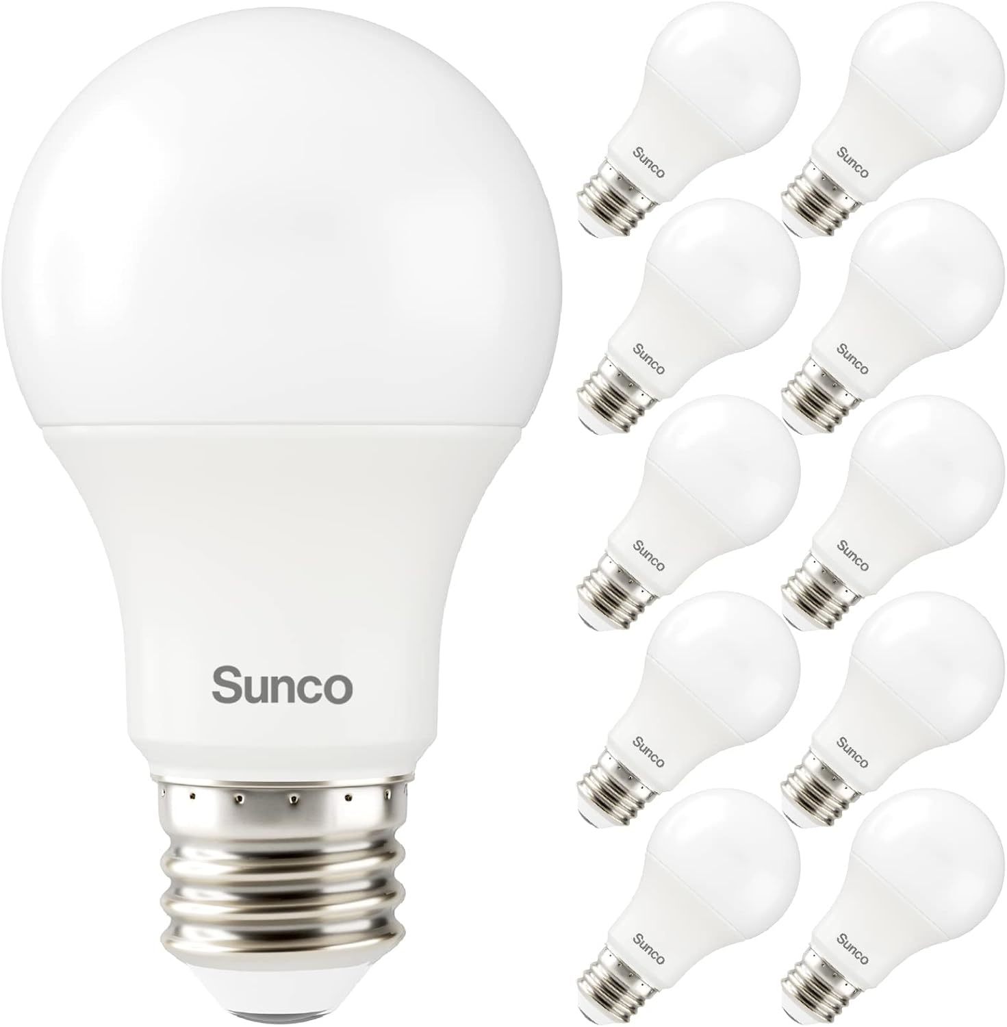 Sunco Lighting - 10 Pack 3W=40W A19 Led Light Bulbs Cri91 3000K Warm Whi... - $39.95