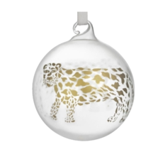 Iittala Christmas Glass Ball 2021 Oiva Toikka Gepardi NEW Gold Cheetah - $42.68