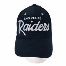 &#39;47 Brand Las Vegas Raiders Script Hat NFL Stretch Flex Baseball Cap Blk NEW - £26.62 GBP
