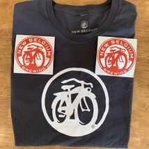 New Belgium Brewing T- Shirt Stickers Medium Brand New!! Beer Lager Bike - $18.00