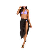 Dotti Women&#39;s Summer Sheer Sarong Pareo Cover-Up Black One Size Light We... - $189.07 MXN